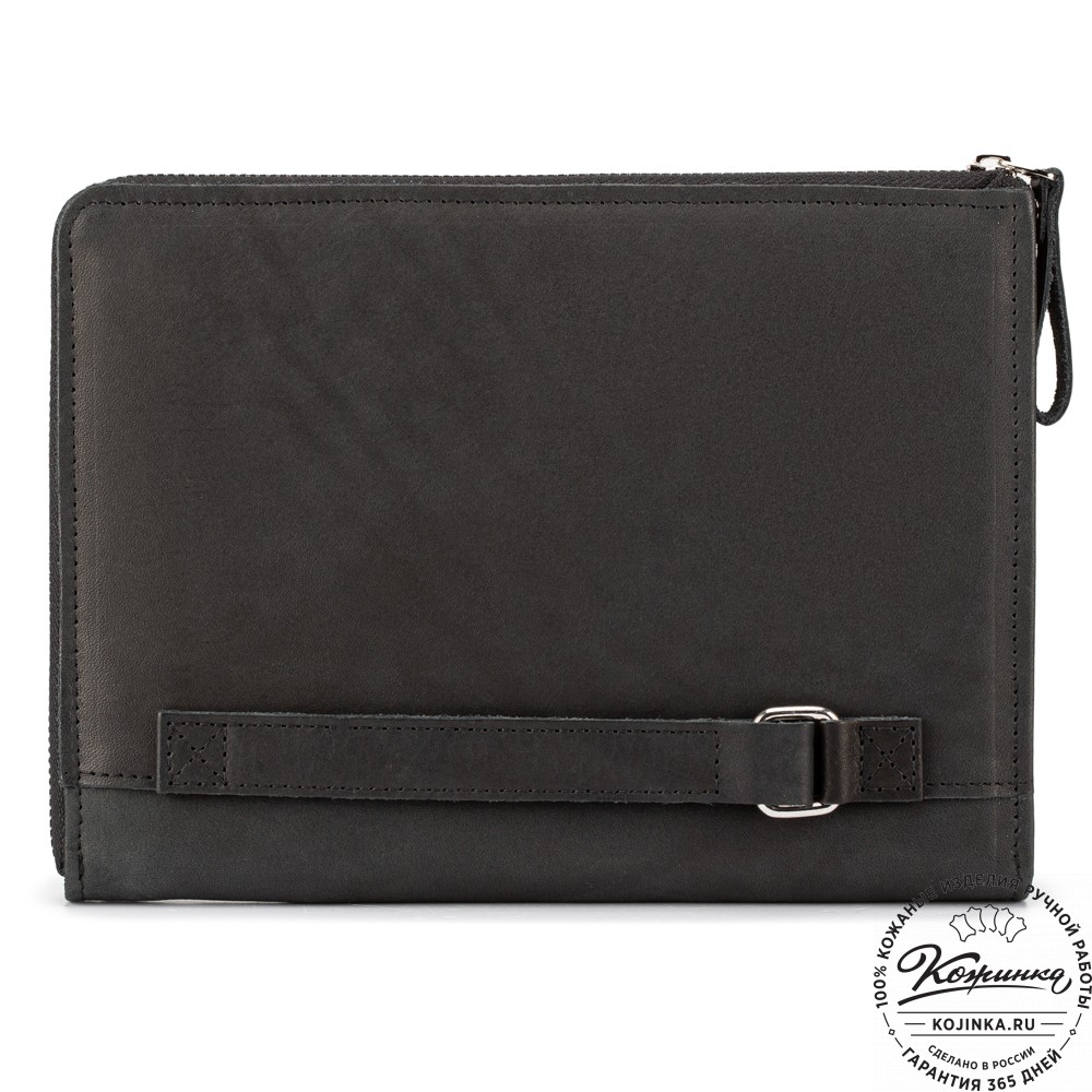 Кожаная папка для документов "Кейптаун" (черный крейзи)