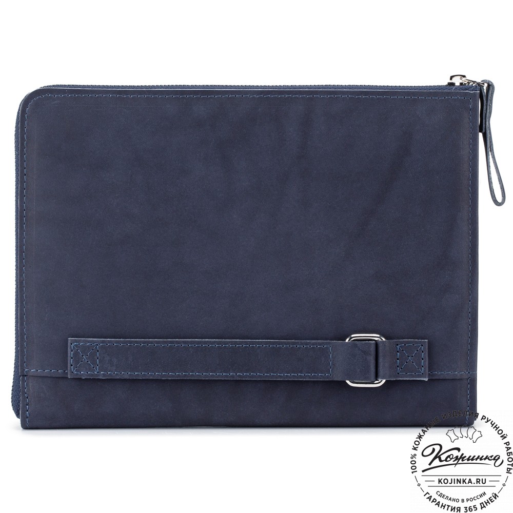 Кожаная папка для документов "Кейптаун" (синий крейзи)