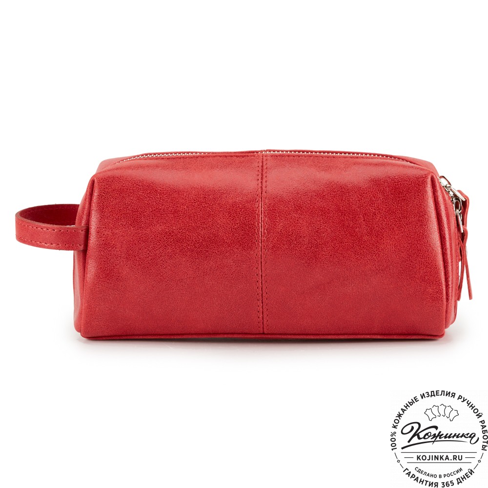 Кожаный несессер "Гремлин" (красный)