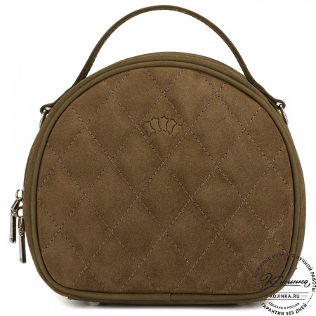 Женская кожаная сумка "Селин" (хаки)