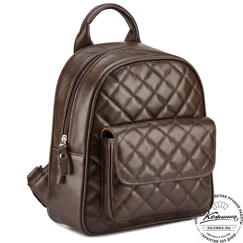 Женский кожаный рюкзак "Гермиона" (коричневый)