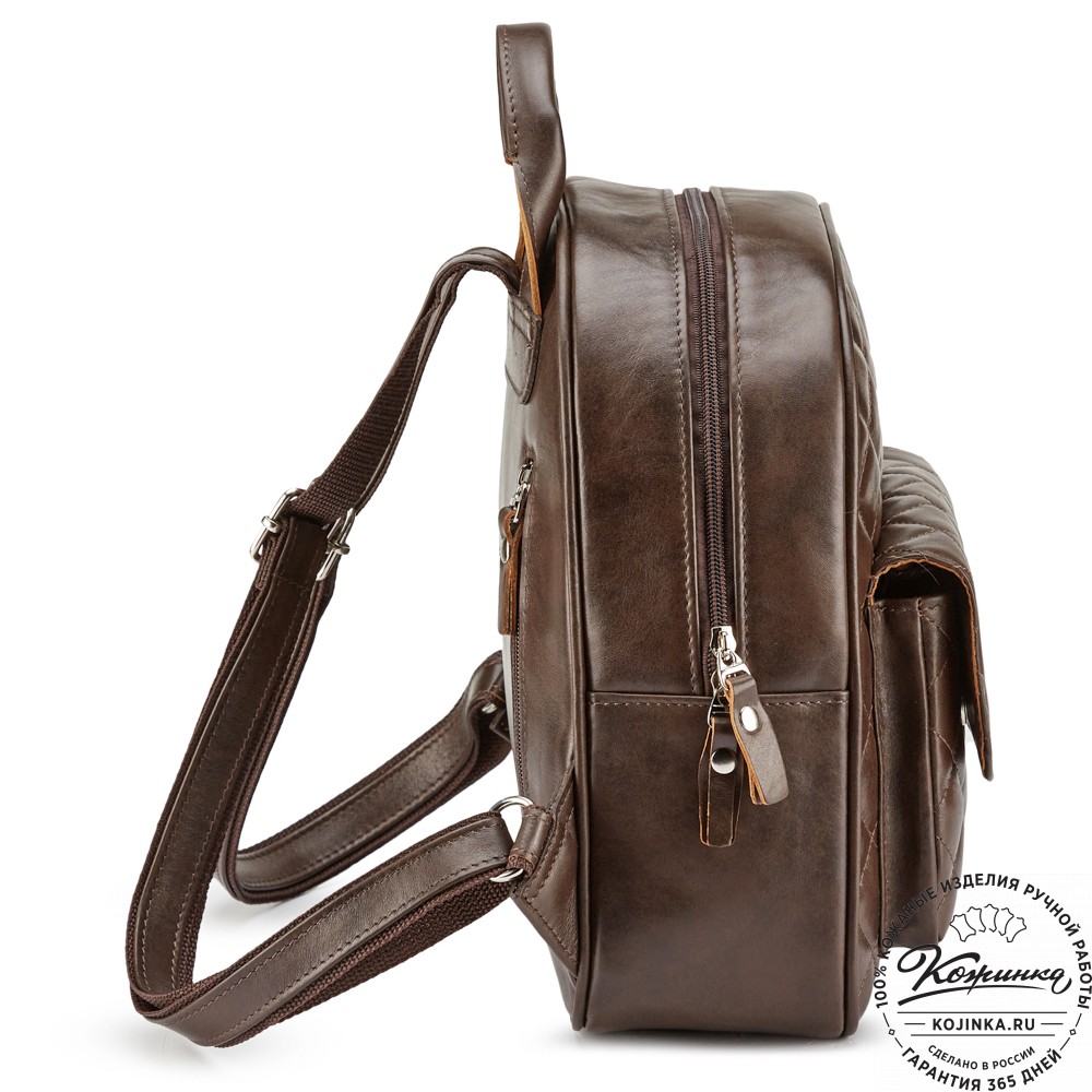 Женский кожаный рюкзак "Гермиона" (коричневый)