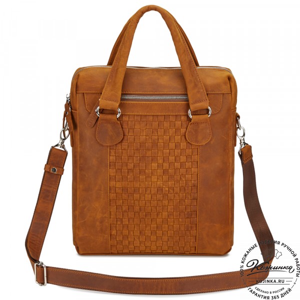 Кожаная сумка "Крюгер" (коричневый крейзи). фото 1