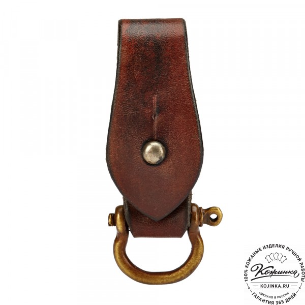 Кожаный подвес для ремня (коричневый). фото 1