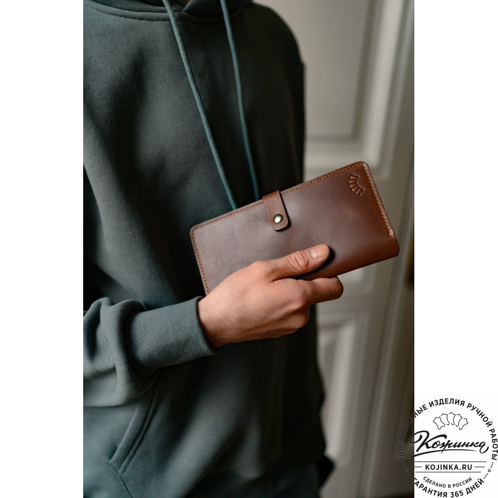 Кожаное портмоне "Турция" (коричневое)