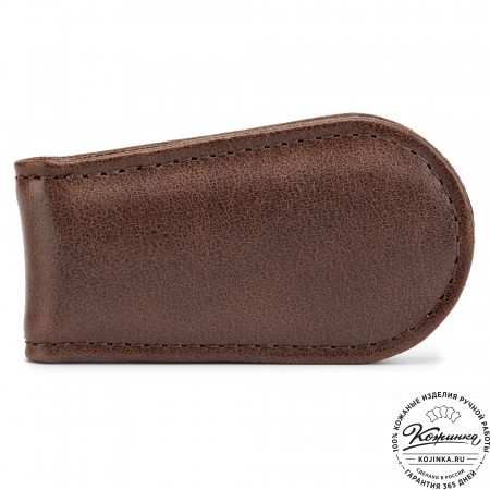 Кожаный зажим для денег "Бонн" (коричневый)