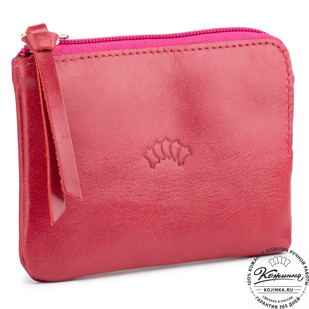 Кожаный кошелёк "Баден" (красный)