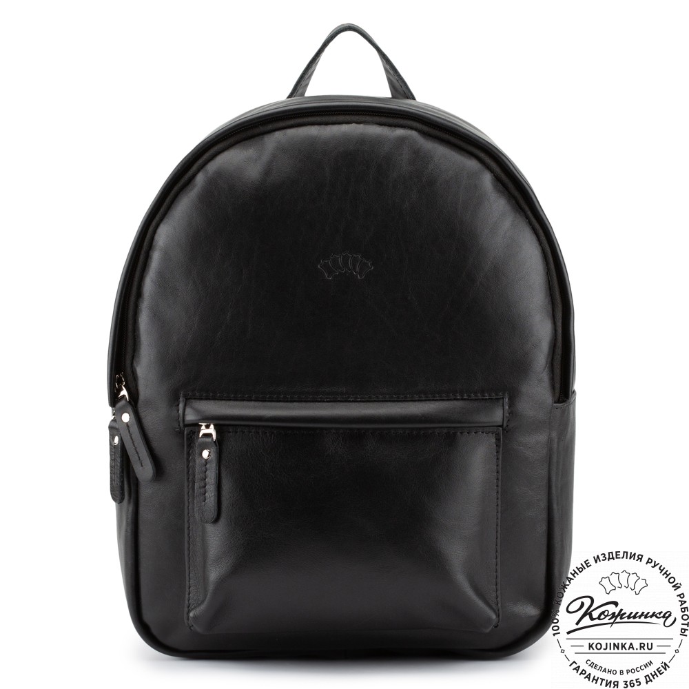 Кожаный рюкзак "Стефания" (чёрный)