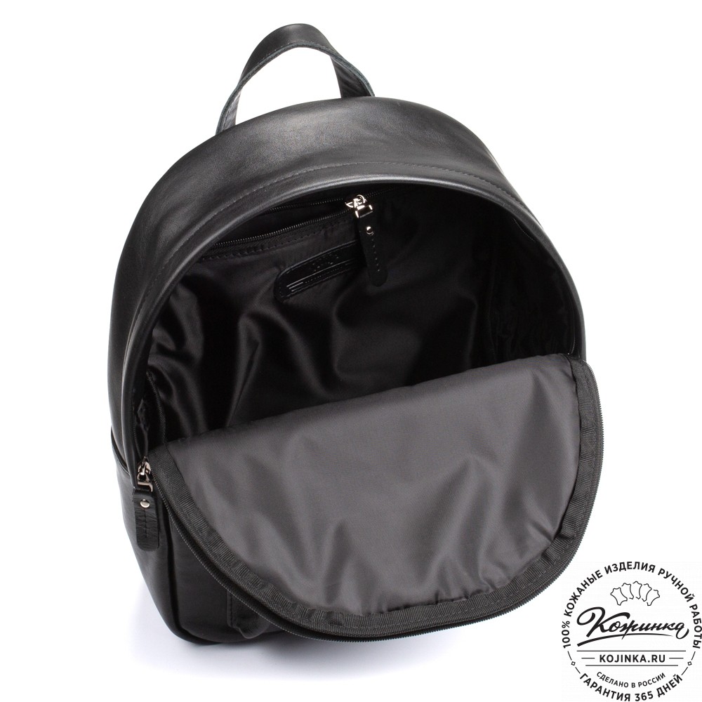 Кожаный рюкзак "Стефания" (чёрный)