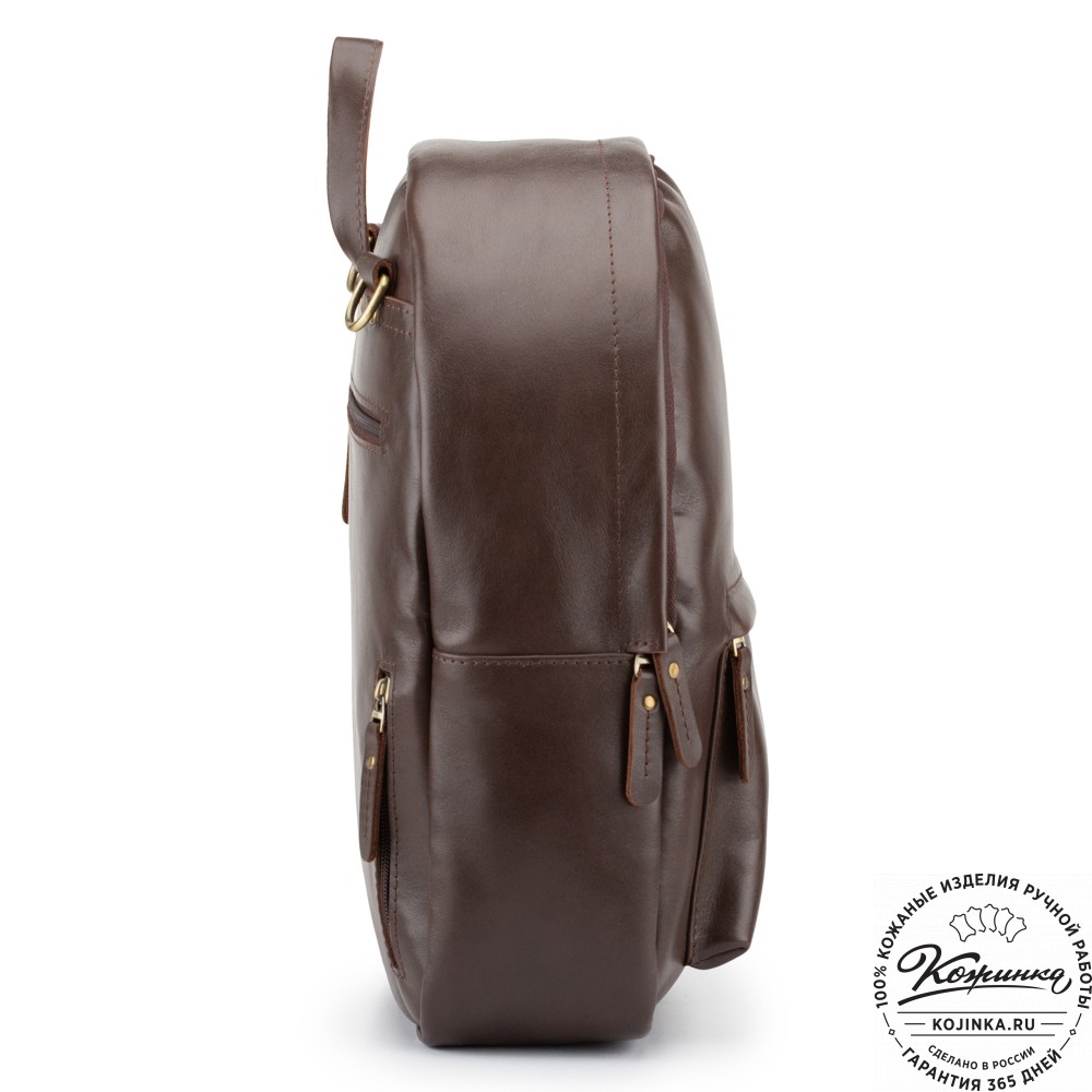 Кожаный рюкзак "Стефания" (коричневая гладкая кожа)