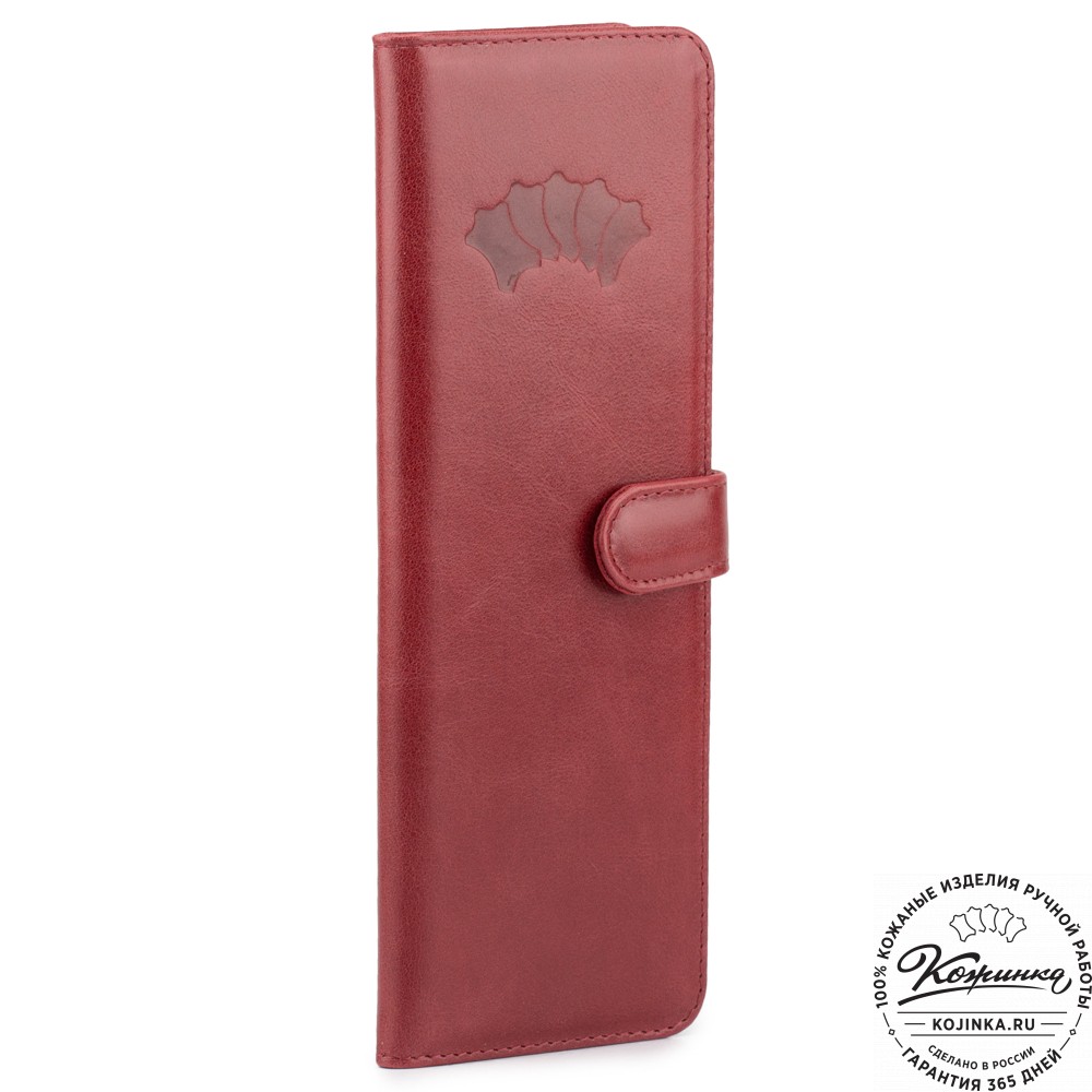 Кожаная визитница Токио (малина)