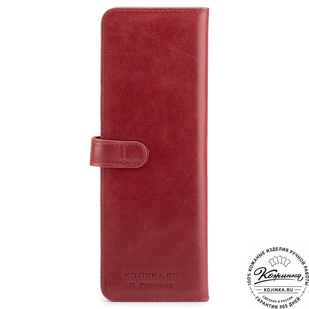Кожаная визитница Токио (малина)