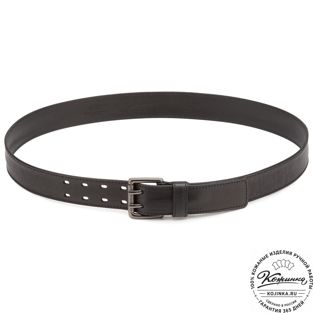 Кожаный ремень "Чарльз" (чёрный)