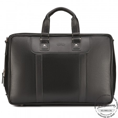 Кожаная дорожная сумка "Ирландия" (чёрная)