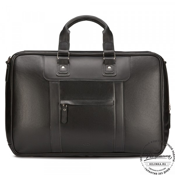 Кожаная дорожная сумка "Ирландия" (чёрная). фото 1