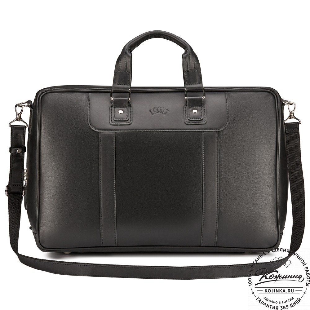 Кожаная дорожная сумка "Ирландия" (чёрная)