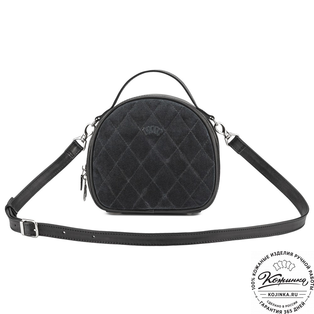 Женская кожаная сумка "Селин" (чёрная)