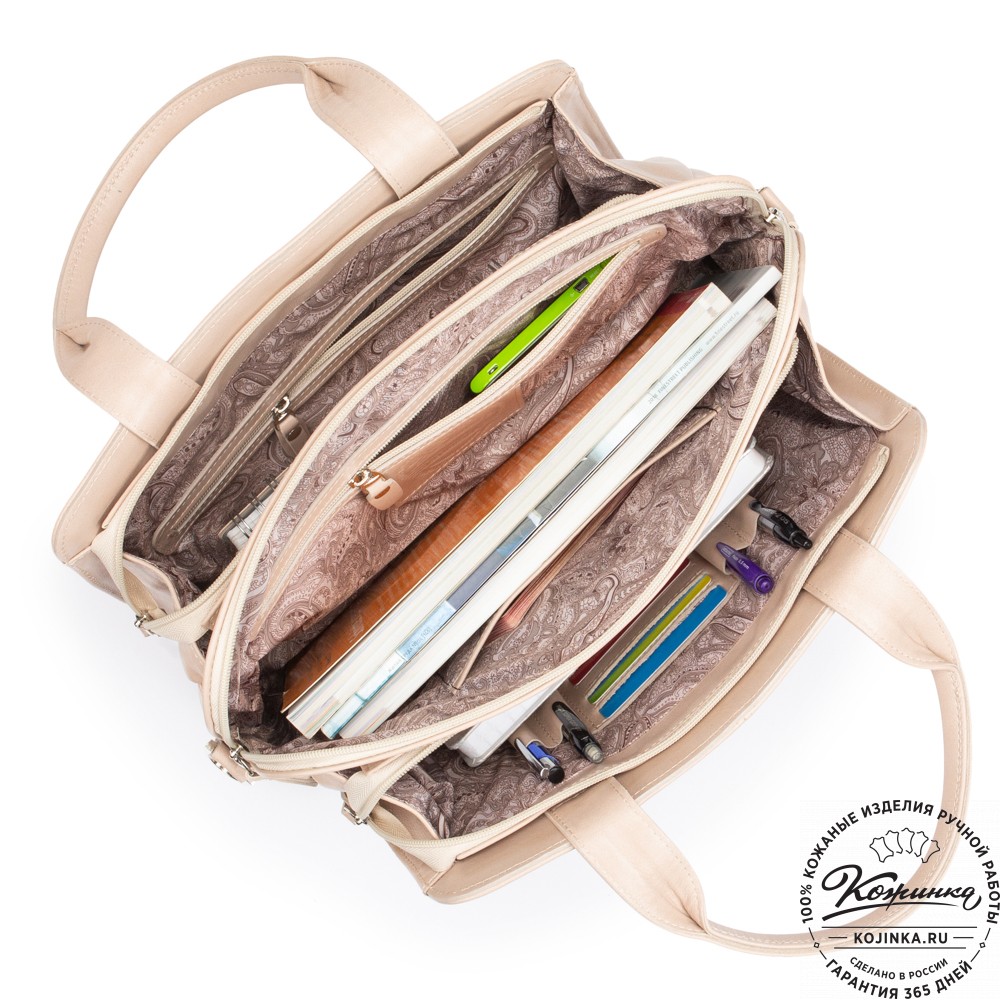 Женская кожаная сумка "Батерфляй" (пудра)