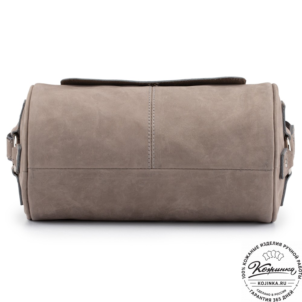 Кожаная сумка "Джерри" (серый крейзи)