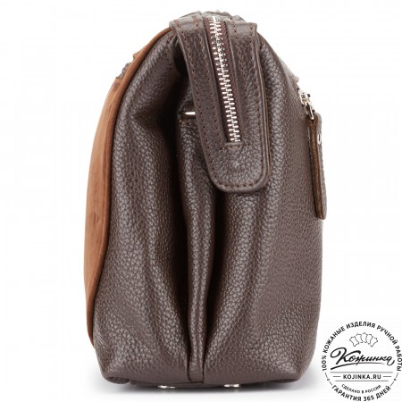 Женская кожаная сумка "Валери" (шоколад)