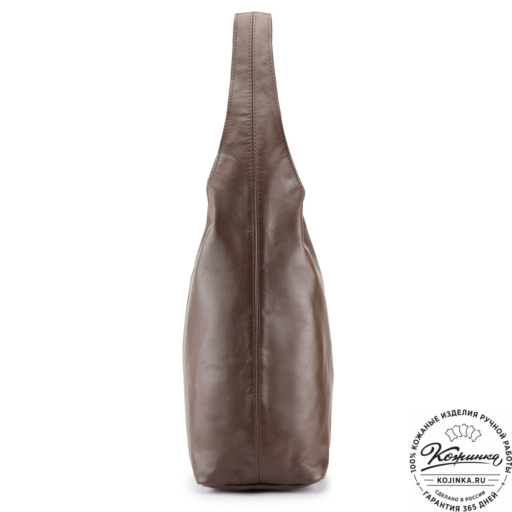 Женская кожаная сумка "Винтаж" (коричневая гладкая кожа) 