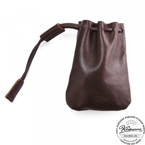Кожаный мешочек "Луи" (коричневый). фото 1