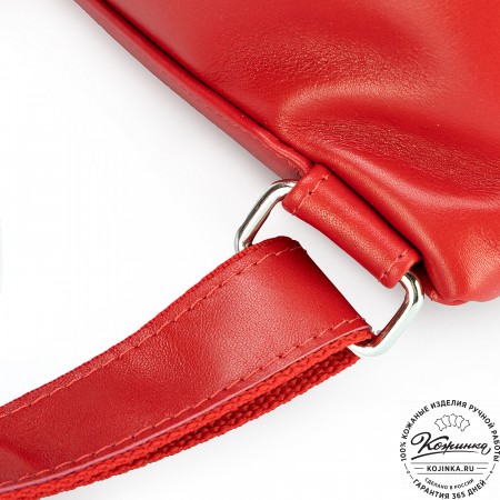Кожаный рюкзак "Беатрис" (красный)