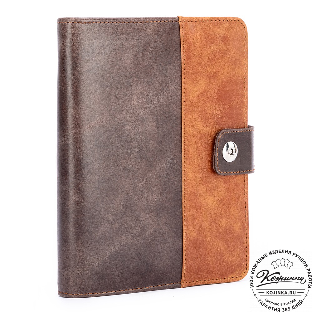 Кожаный ежедневник "Монблан" (тёмно-коричневый антик)