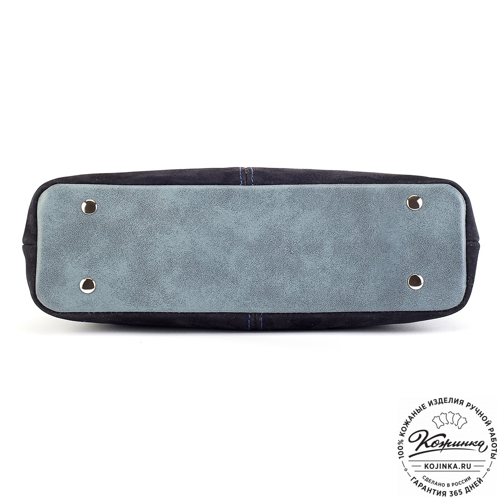 Женская кожаная сумка "Ариэль" (синяя)