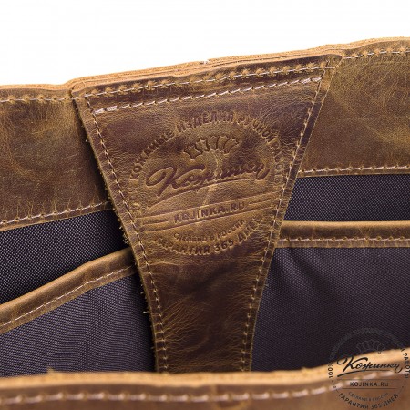 Кожаный рюкзак "Индиго" (рыжий крейзи)