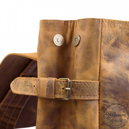 Кожаный рюкзак "Индиго" (рыжий крейзи)