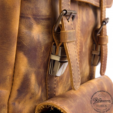 Кожаный рюкзак "Индиго" (рыжий крейзи)