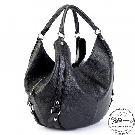 Женская кожаная сумка "Миллениум" (чёрная)