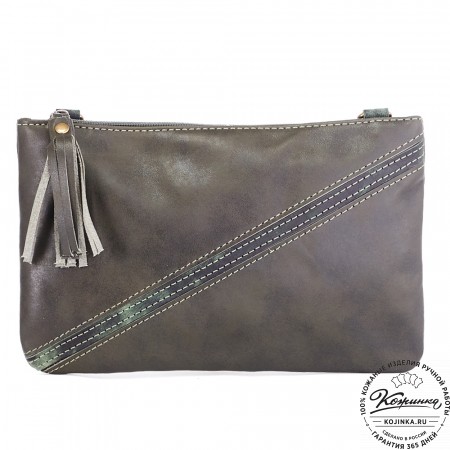 Женская кожаная сумка "Шарлота" (хаки)