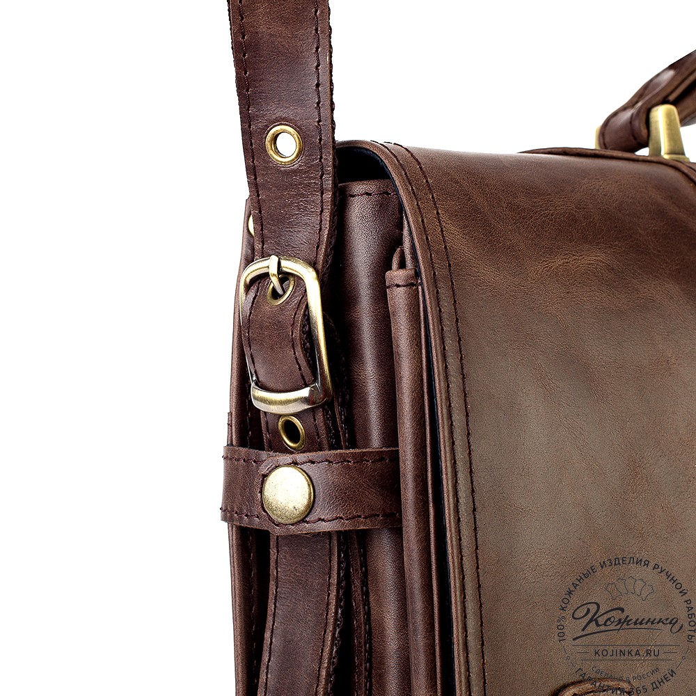 Кожаный портфель "Арамис" (тёмно-коричневый антик)