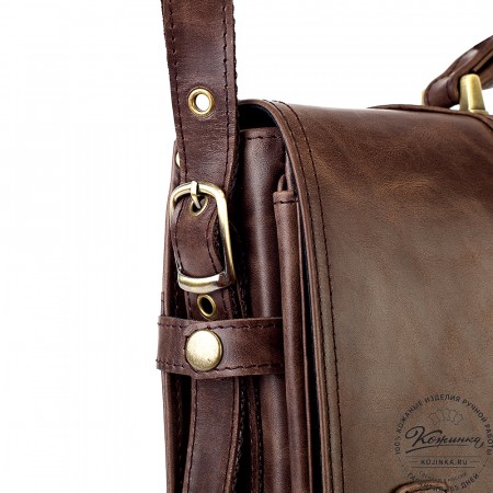 Кожаный портфель "Арамис" (тёмно-коричневый антик)