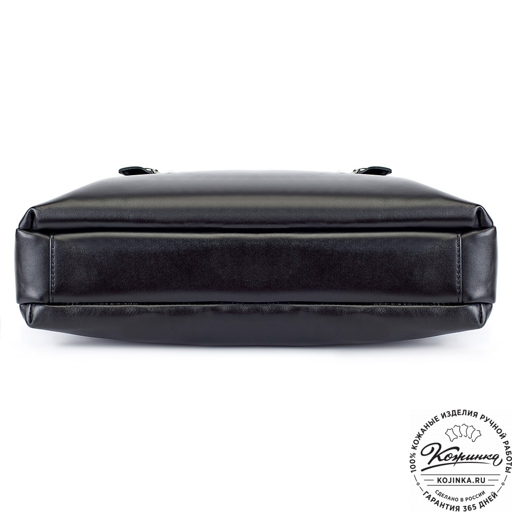 Кожаная деловая сумка "Франклин" (чёрная)