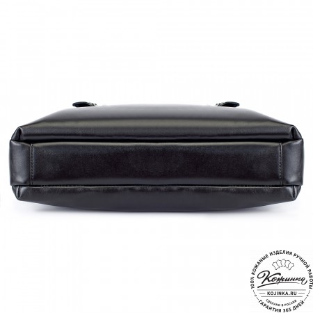 Кожаная деловая сумка "Франклин" (чёрная)