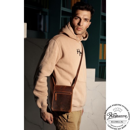  Кожаный сумка "Робин" (глянец красный)