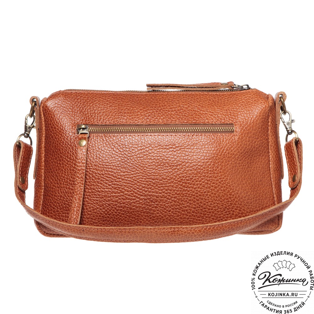 Женская кожаная сумка "Агата" (рыжая)