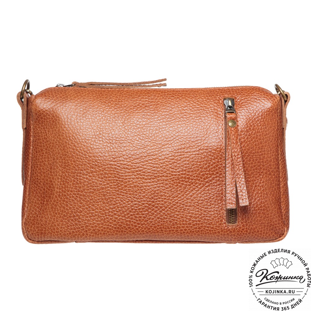 Женская кожаная сумка "Агата" (рыжая)