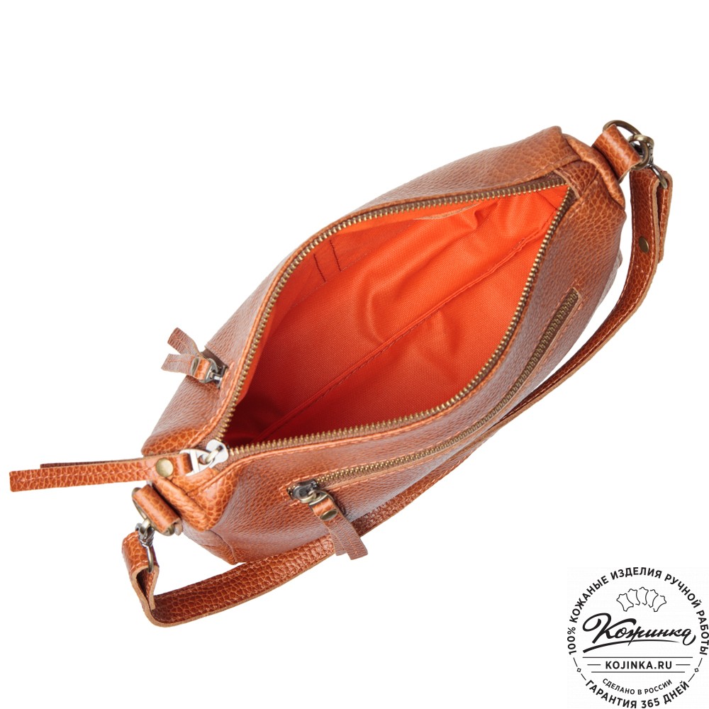 Женская кожаная сумка "Агата" (рыжая)