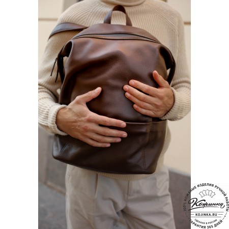  Кожаный рюкзак "Аргентум" (изумруд)