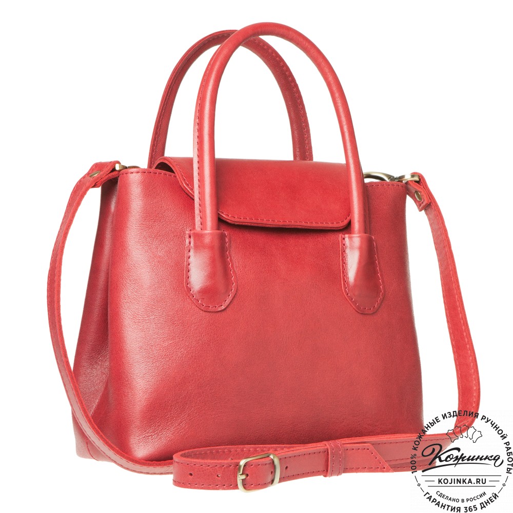 Женская кожаная сумка "Ванесса" (малина)