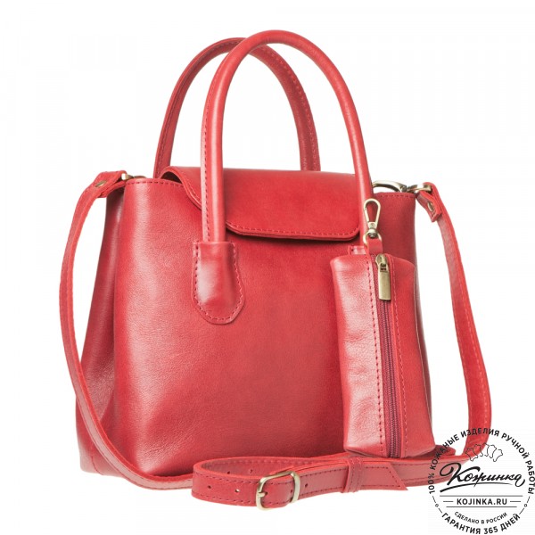 Женская кожаная сумка "Ванесса" (малина). фото 1