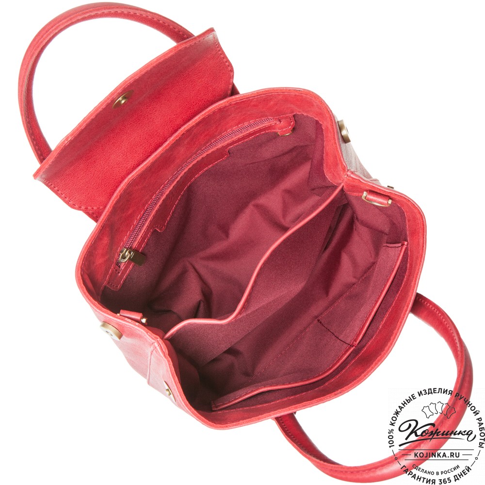 Женская кожаная сумка "Ванесса" (малина)