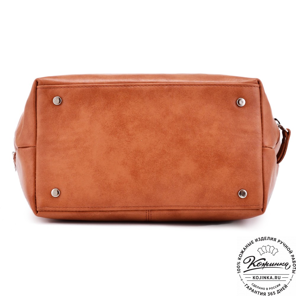 Женская кожаная сумка "Бэлла" (рыжая гладкая кожа)