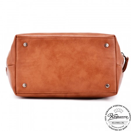Женская кожаная сумка "Бэлла" (рыжая гладкая кожа)