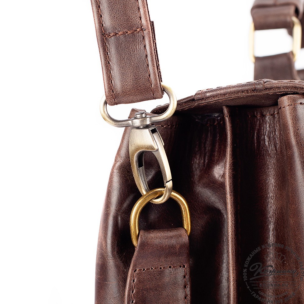 Кожаный портфель "Джозеф" (тёмно-коричневый антик)