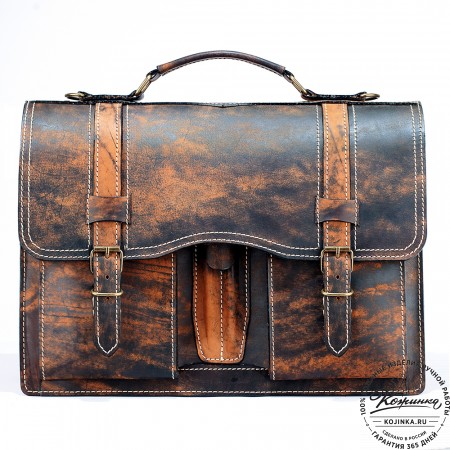 Кожаный портфель "Юрист"  (старение)